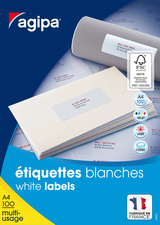 agipa universele etiketten, 70×36 mm, wit, 2400 stuks