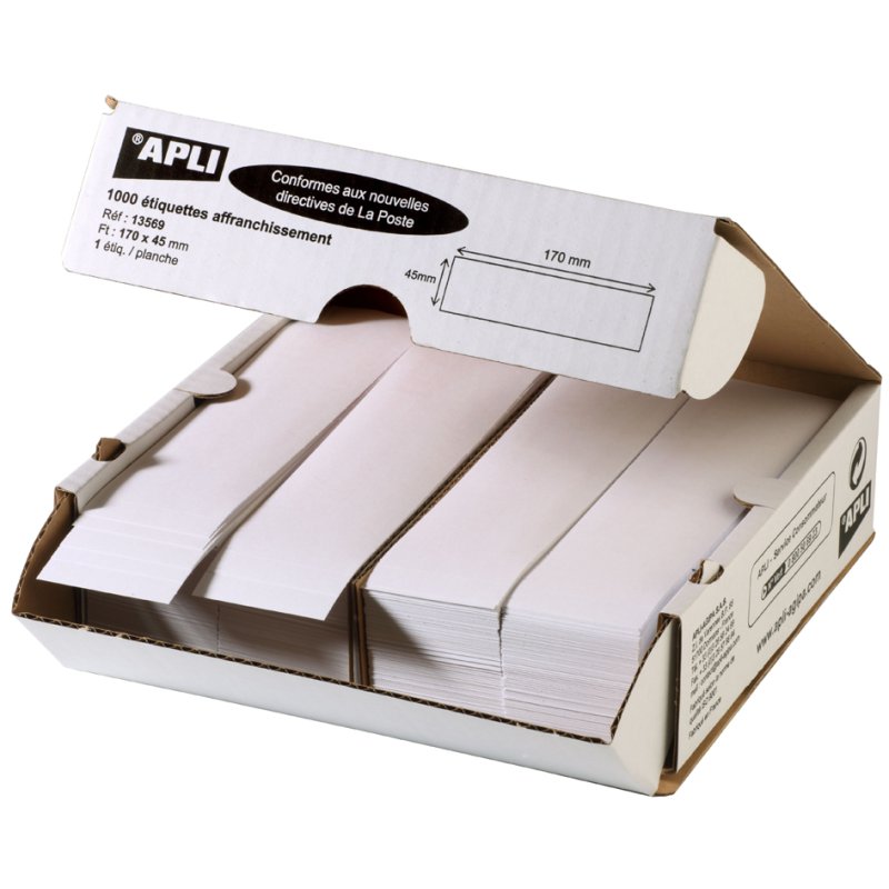 APLI étiquettes adresse, 140×40 mm, blanc, 1000 pcs