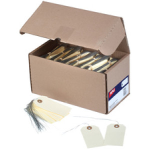 APLI Warenanhängers met draad, 100×51 mm, beige, 1000 stuks