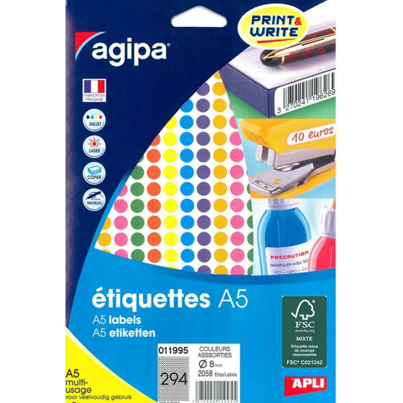 agipa markeerstiften rond, groen, 8 mm diameter, 2940 stuks
