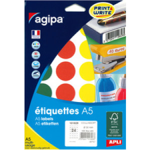 agipa markeringspunten rond, blauw, 15 mm, 960 stuks