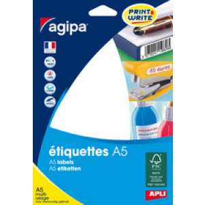 agipa universele etiketten, 48,5×38 mm, wit, 192 stuks