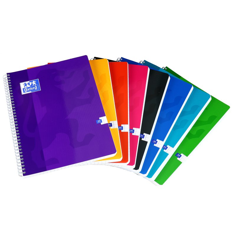 Oxford cahier spiralé A4, ligné, 50 feuilles, 90 g/m²