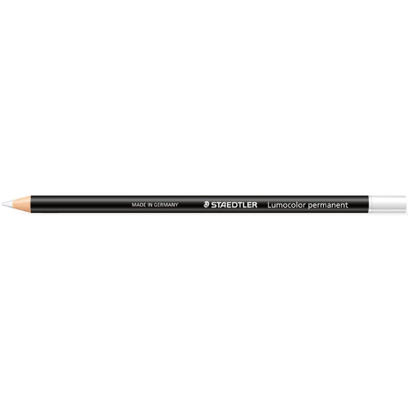 STAEDTLER Lumocolor marqueur permanent, blanc, surfaces lisses