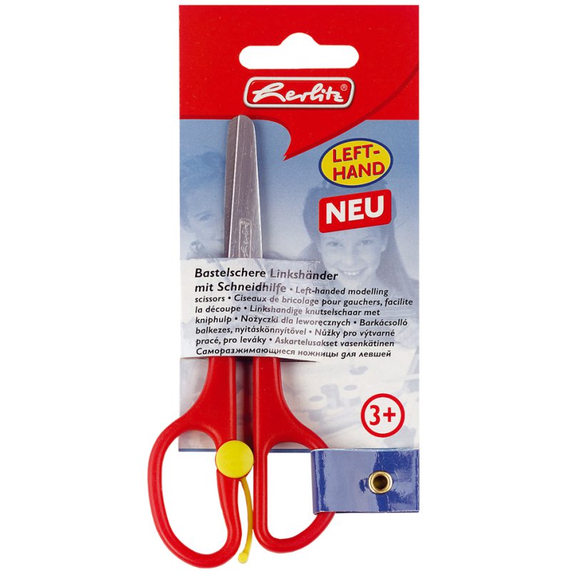 herlitz ciseau de bricolage avec aide-coupe, rond, 130 mm, droitier