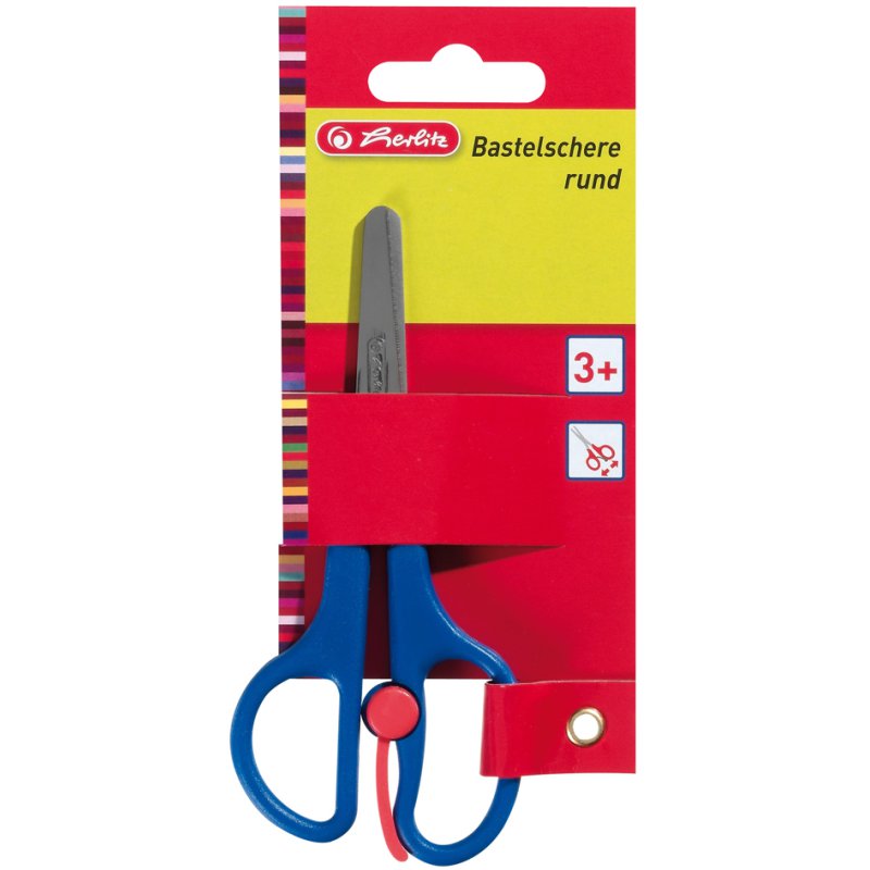 herlitz ciseau de bricolage avec aide-coupe, rond, 130 mm, droitier