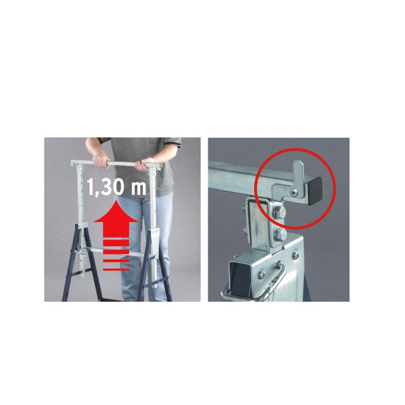 Brennenstuhl établi télescopique MB 160 H, bleu/argent, charge 160 kg