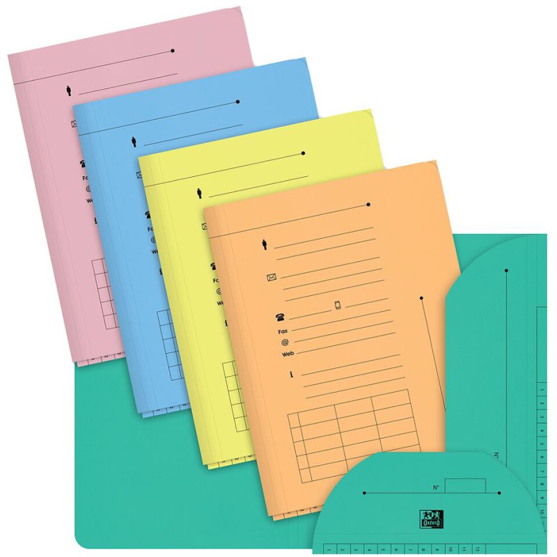 Oxford documentmap PASTEL, zalmkleur, 240 g/m², 25 stuks