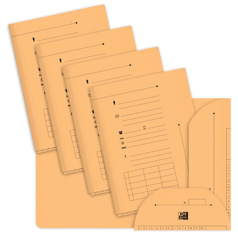 Oxford documentmap PASTEL, zalmkleur, 240 g/m², 25 stuks