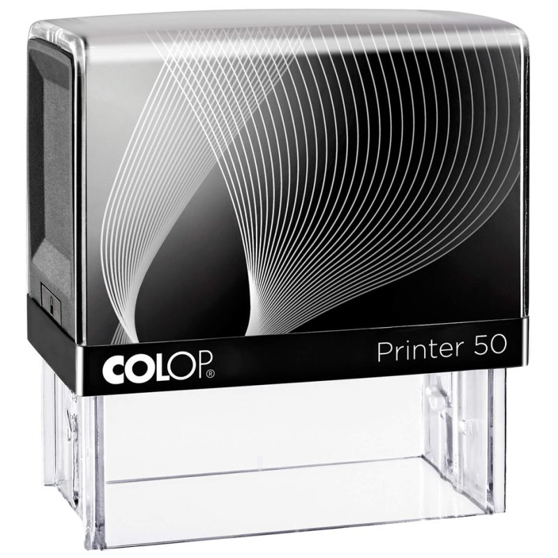 COLOP tampon texte Printer 50, 7 lignes, avec bon d'achat, blanc