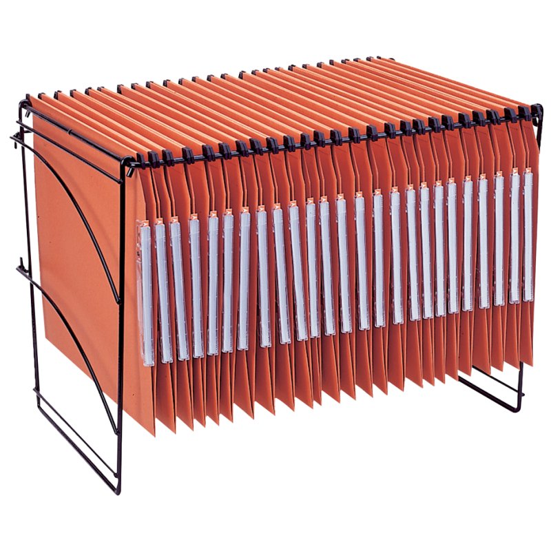 Esselte suspension file box Homeclass, black metal, 25 suspension files, 470×360×330 mm