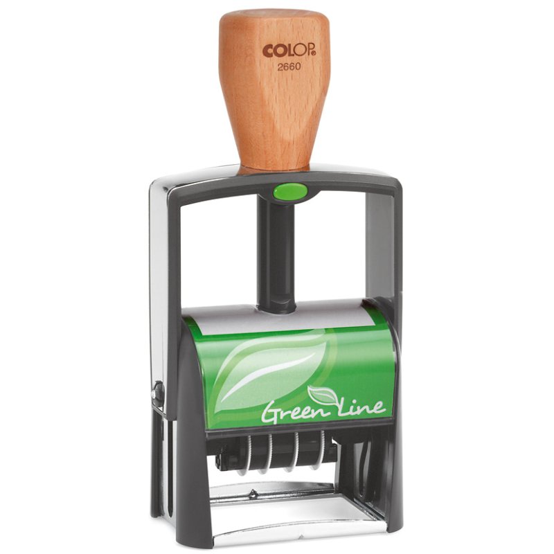 COLOP date stamp Classic 2660 Green Line, self-inking, 6-line, 37×58 mm