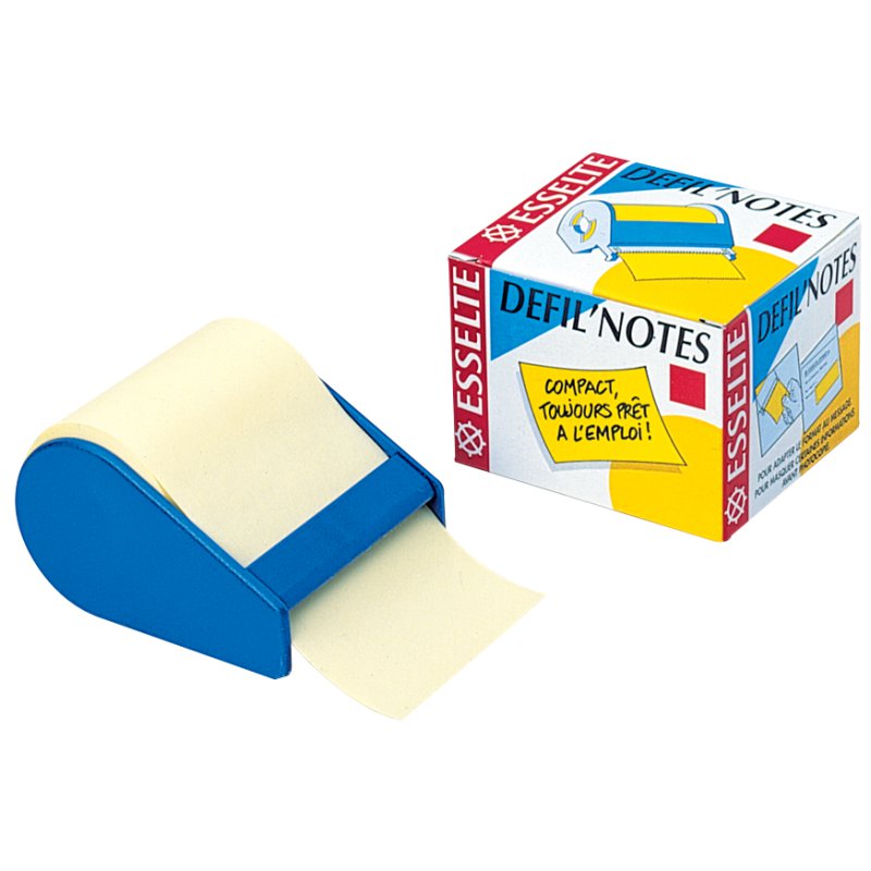 Esselte notes adhésives en rouleau, 10 m × 60 mm, jaune, avec distributeur