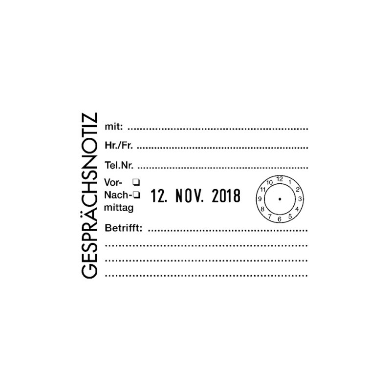 COLOP date stamp Classic 2860, 8-line, self-inking, 69×68 mm