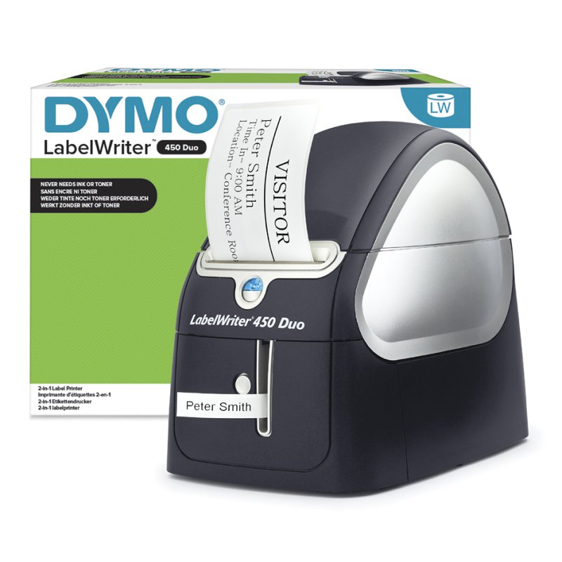 DYMO LabelWriter 450 Duo labelprinter, 600×300 dpi, tot 60 mm breedte
