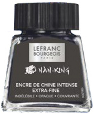 LEFRANC BOURGEOIS Nanking inkt, zwart, 14 ml