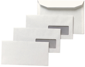 GPV enveloppen C6/5, 115×225 mm, wit, venster rechts, 1000 stuks