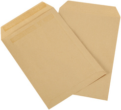 GPV verzendenveloppen C4, 229×324 mm, bruin, zelfklevend, 250 stuks