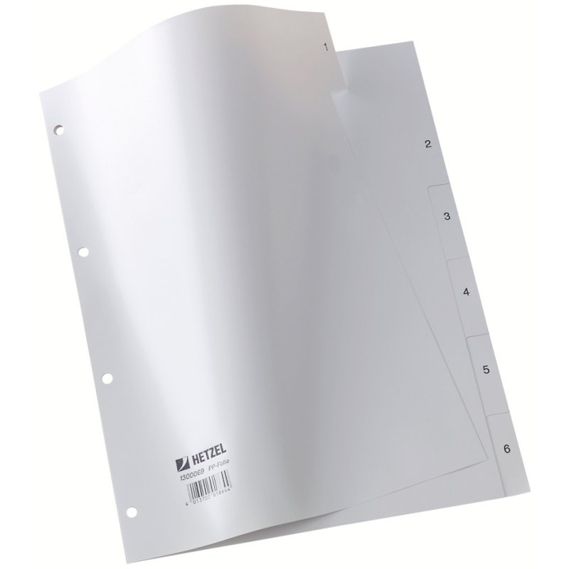 HETZEL intercalaires, chiffres 1-20, A4, gris