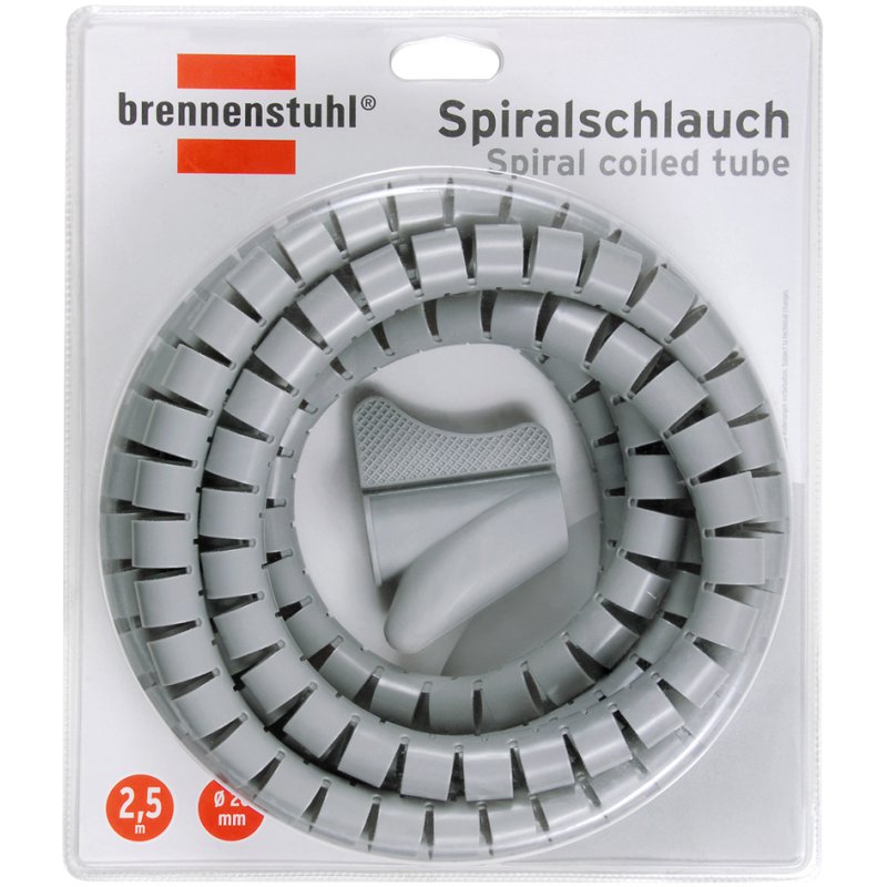 brennenstuhl kabelspiraal, grijs, 2,5 m, 20 mm diameter