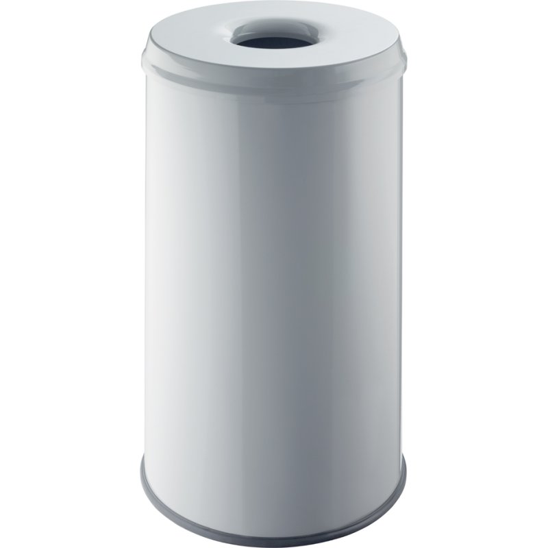 helit stalen prullenbak the guardian, brandvertragend, lichtgrijs, 50 liter