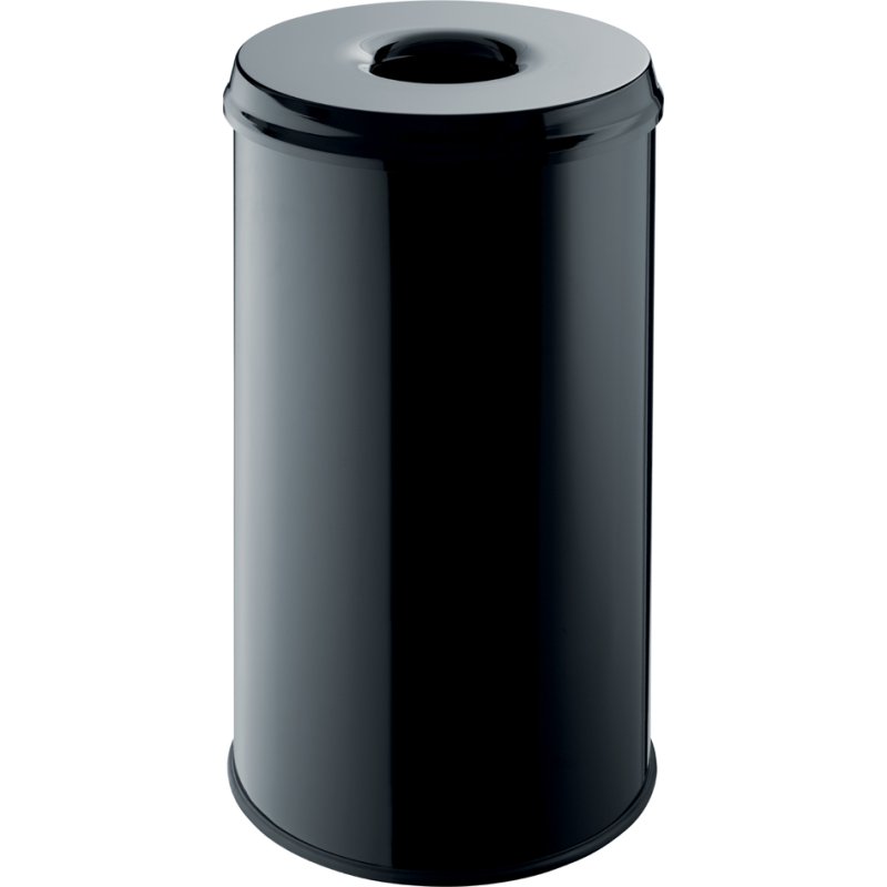 helit stalen prullenbak the guardian, brandvertragend, lichtgrijs, 50 liter