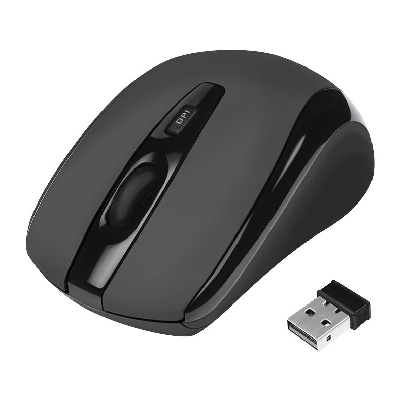 LogiLink draadloze optische mini muis, zwart, 800 dpi, 2,4 GHz