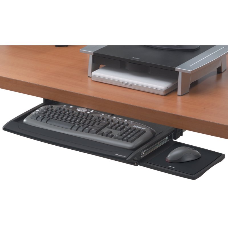 Fellowes tiroir clavier avec repose-souris Office Suites, graphite, 3 hauteurs réglables