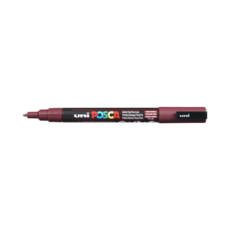 POSCA pigment marker PC-3M, round tip, wine red, 0.9-1.3 mm
