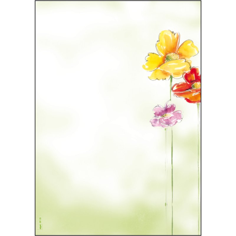 Sigel papier design A4, motif White Orchid, 90 g/m², 50 feuilles