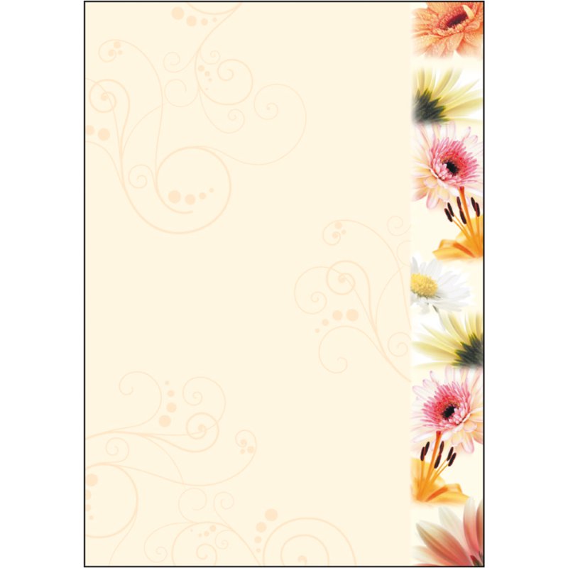 Sigel papier design A4, motif White Orchid, 90 g/m², 50 feuilles