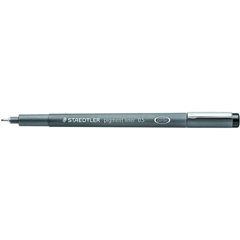 STAEDTLER Pigmentliner, zwart, 0,5 mm, metalen punt