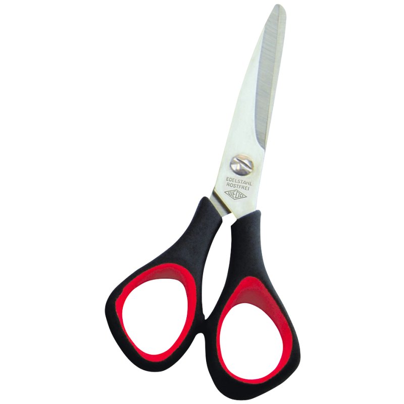 WEDO ciseaux universels droitiers, noir/rouge, 210 mm, acier inoxydable