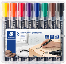 STAEDTLER Lumocolor permanente markers, navulbaar, rond 2,0 mm, 6 stuks