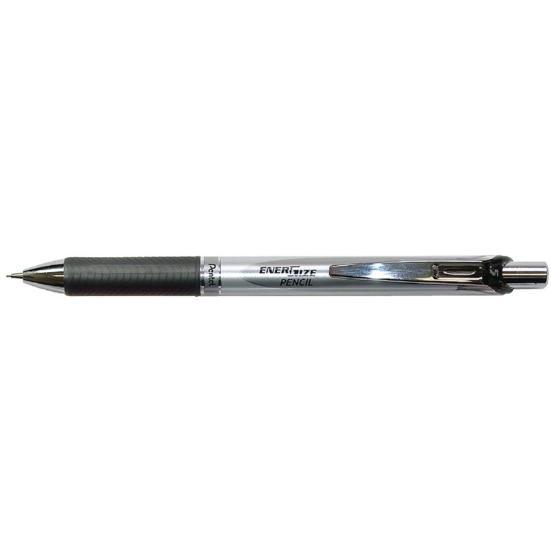 Pentel vulpotlood ENERGIZE PL75, 0,5 mm, zilver/zwart