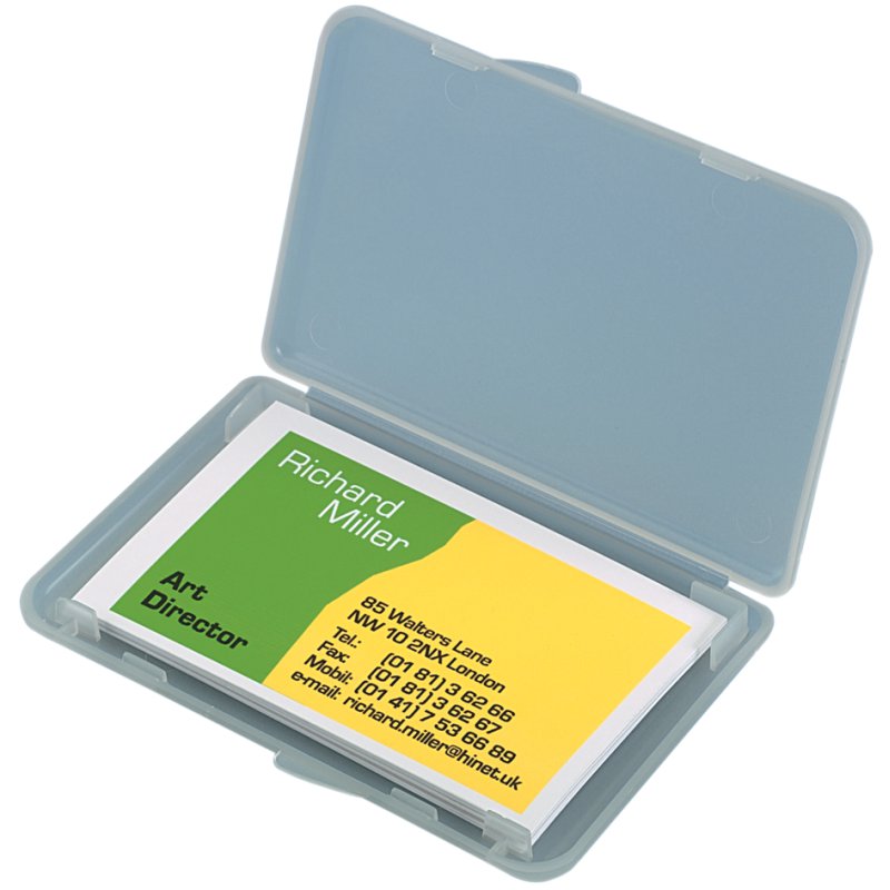 Sigel porte-cartes de visite plastique, transparent mat, pour 25 cartes