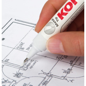 Kores correctievloeistof met metalen punt, wit, 10 g