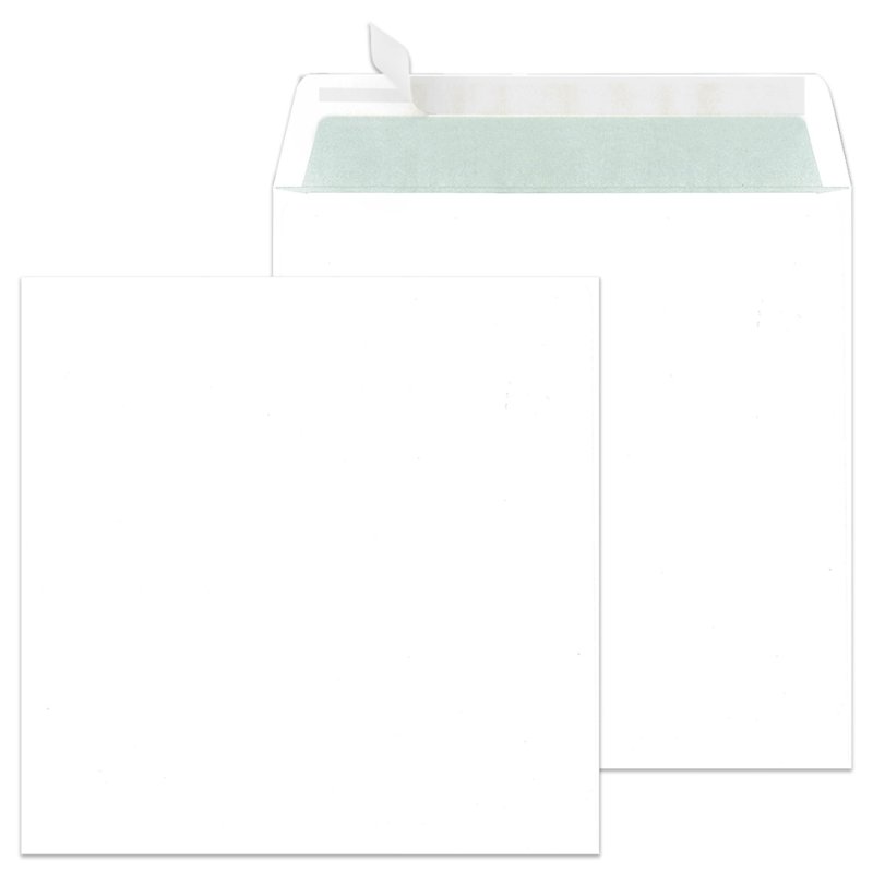 MAILmedia enveloppes Zack & Klapp, 220×220 mm, blanc, 500 pièces