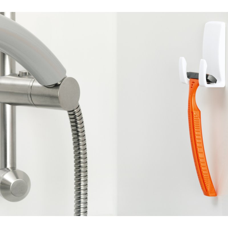 tesa Powerstrip porte-rasoir WAVE, étanche, blanc, plastique