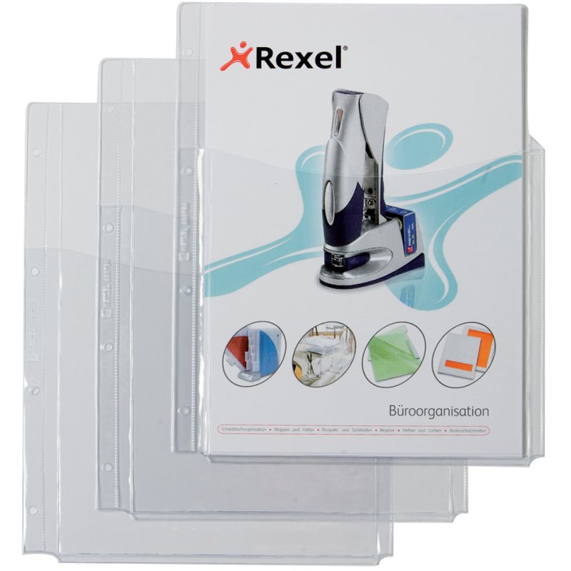 Rexel pochette à insérer avec rabat, A4, PVC 0,18 mm, 5 pièces