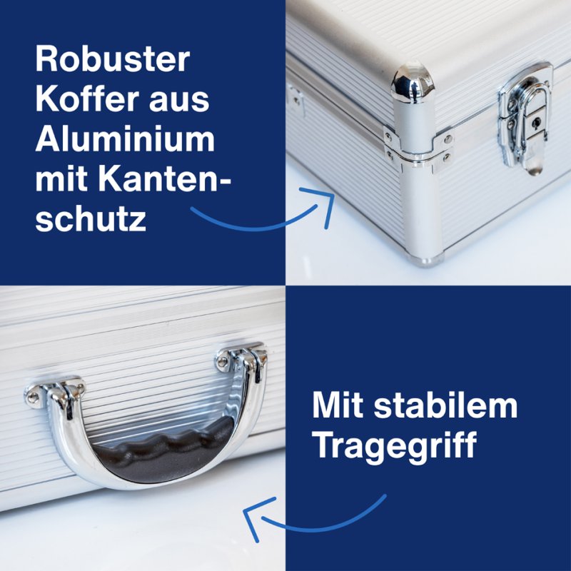 magnetoplan presentatiekoffer Kompakt, compleet gevuld, aluminium, 470×165×340 mm