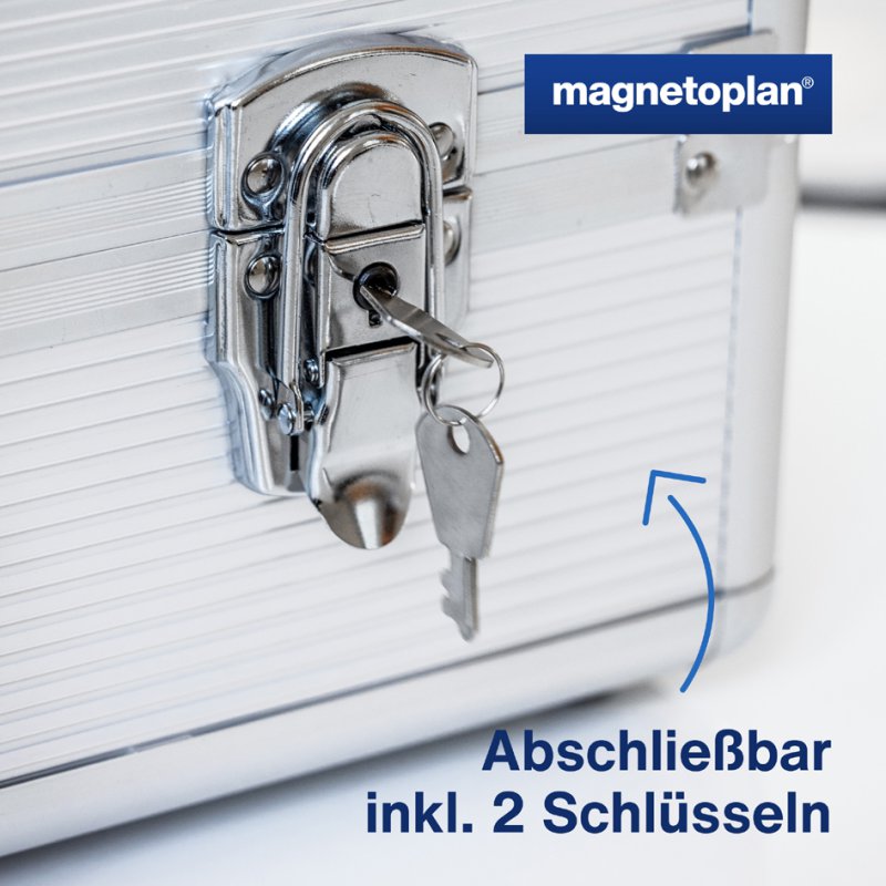magnetoplan presentatiekoffer Kompakt, compleet gevuld, aluminium, 470×165×340 mm