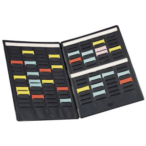 nobo T-kaarten mini-planner, draagbaar, maat 2, zwart PVC