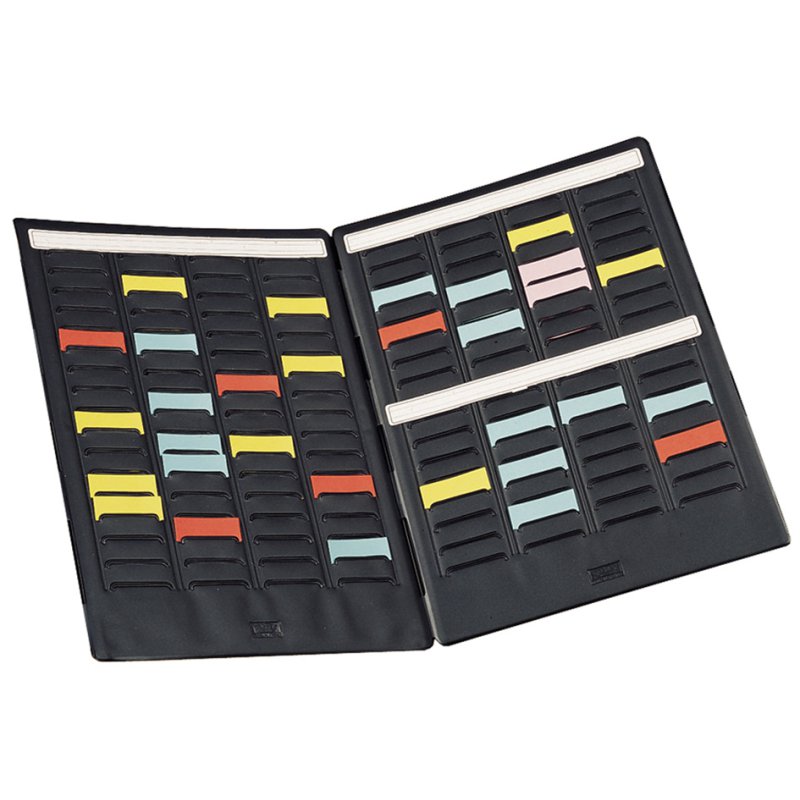 nobo T-kaarten mini-planner, draagbaar, maat 2, zwart PVC