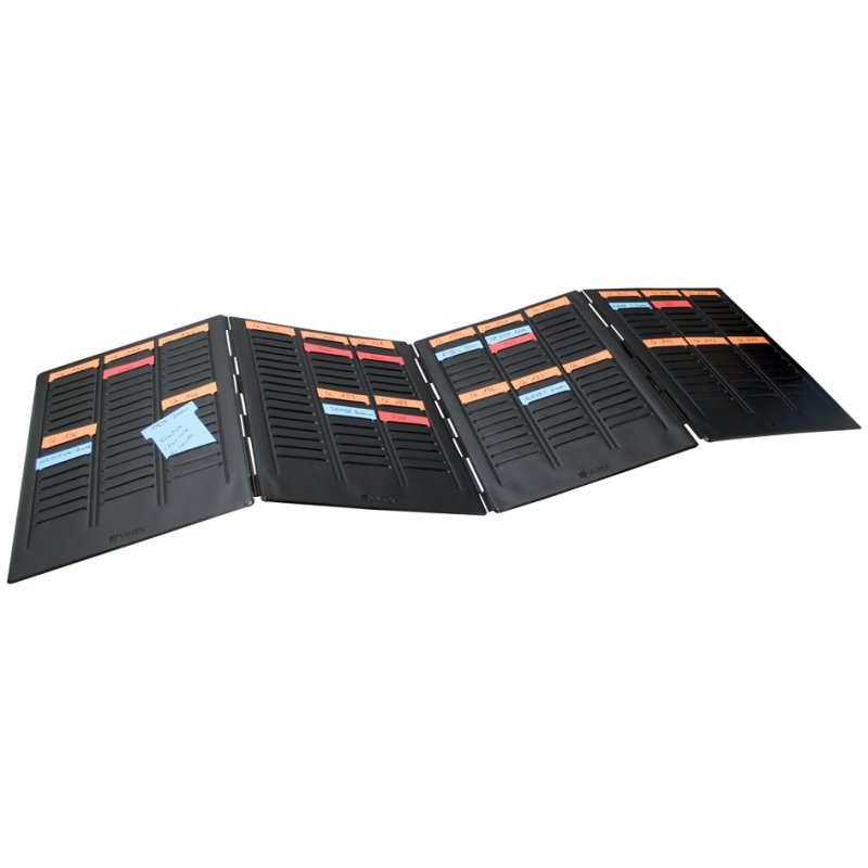 nobo T-kaarten mini-planner, draagbaar, maat 2, zwart PVC