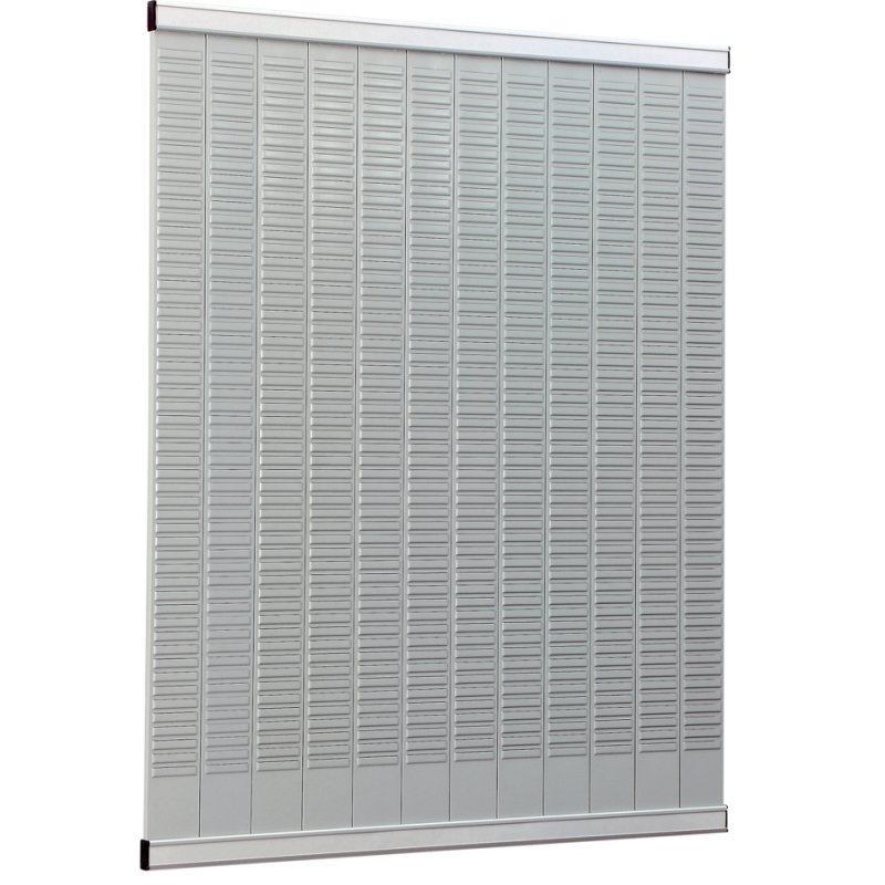 nobo T-kaartdrager kaartformaat 2, 32 sleuven, 64×660 mm, metaal