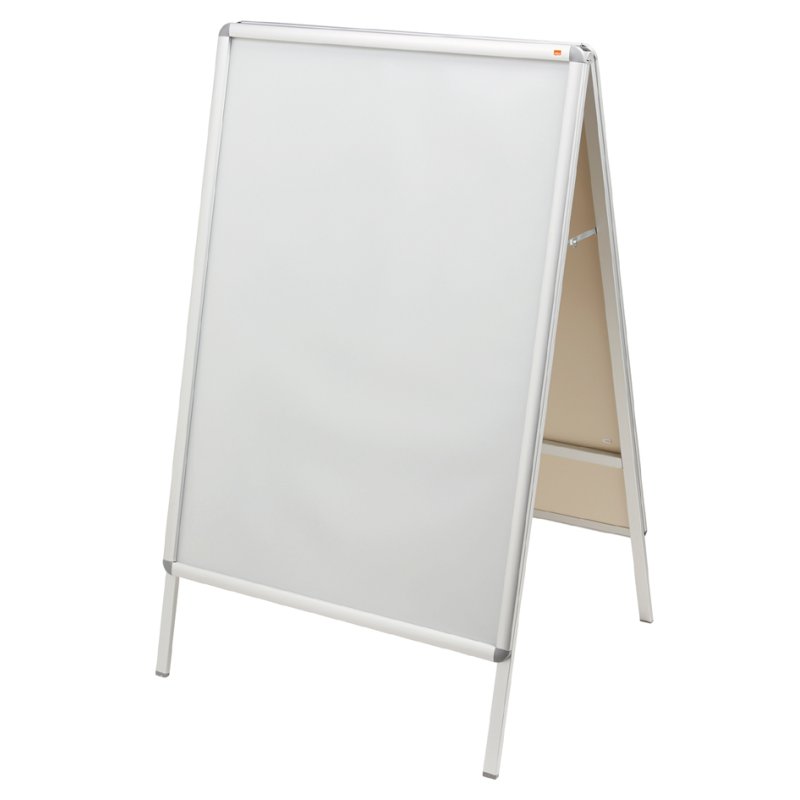 nobo chevalet de présentation A0, cadre aluminium, argenté