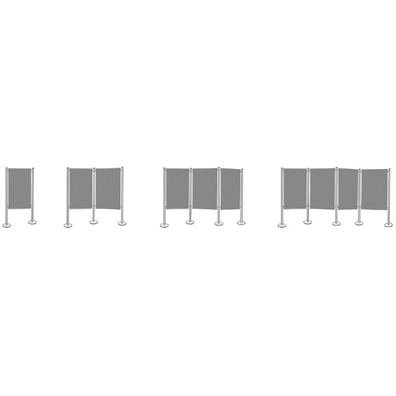 magnetoplan Tableau de présentation Set 1, feutre gris, 1345×1800 mm