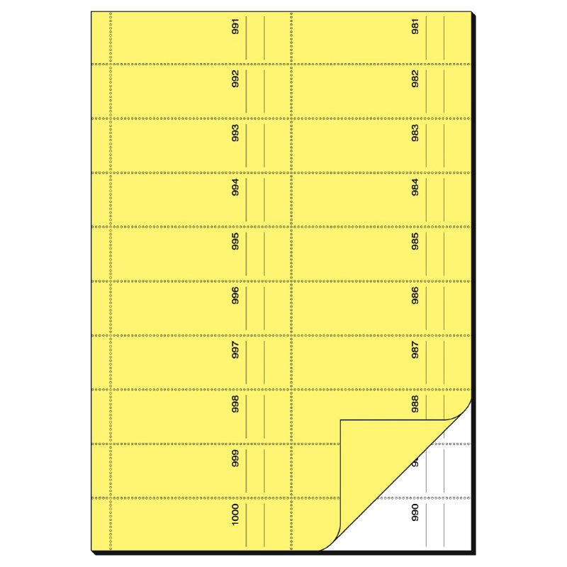 Sigel carnet de reçus BO116, A4, jaune, 2 × 50 feuilles