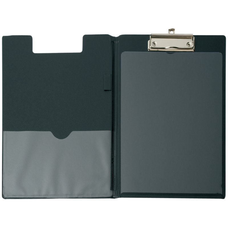 MAUL clipboard folder with film overlay A4, black, 8 mm clip width